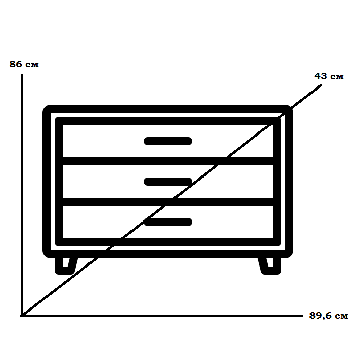 габарити комоду Флоренція Світ Меблів